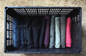 how to fold clothes for moving